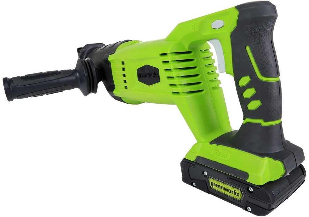 Пила сабельная аккумуляторная GREENWORKS GD24RS 24В,мак.гл.пропила-220мм,б/щ,без АКБ и ЗУ (1200407)