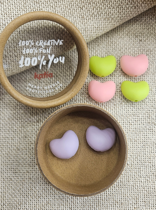 Стопперы для спиц в форме сердечка KATIA, 6 шт