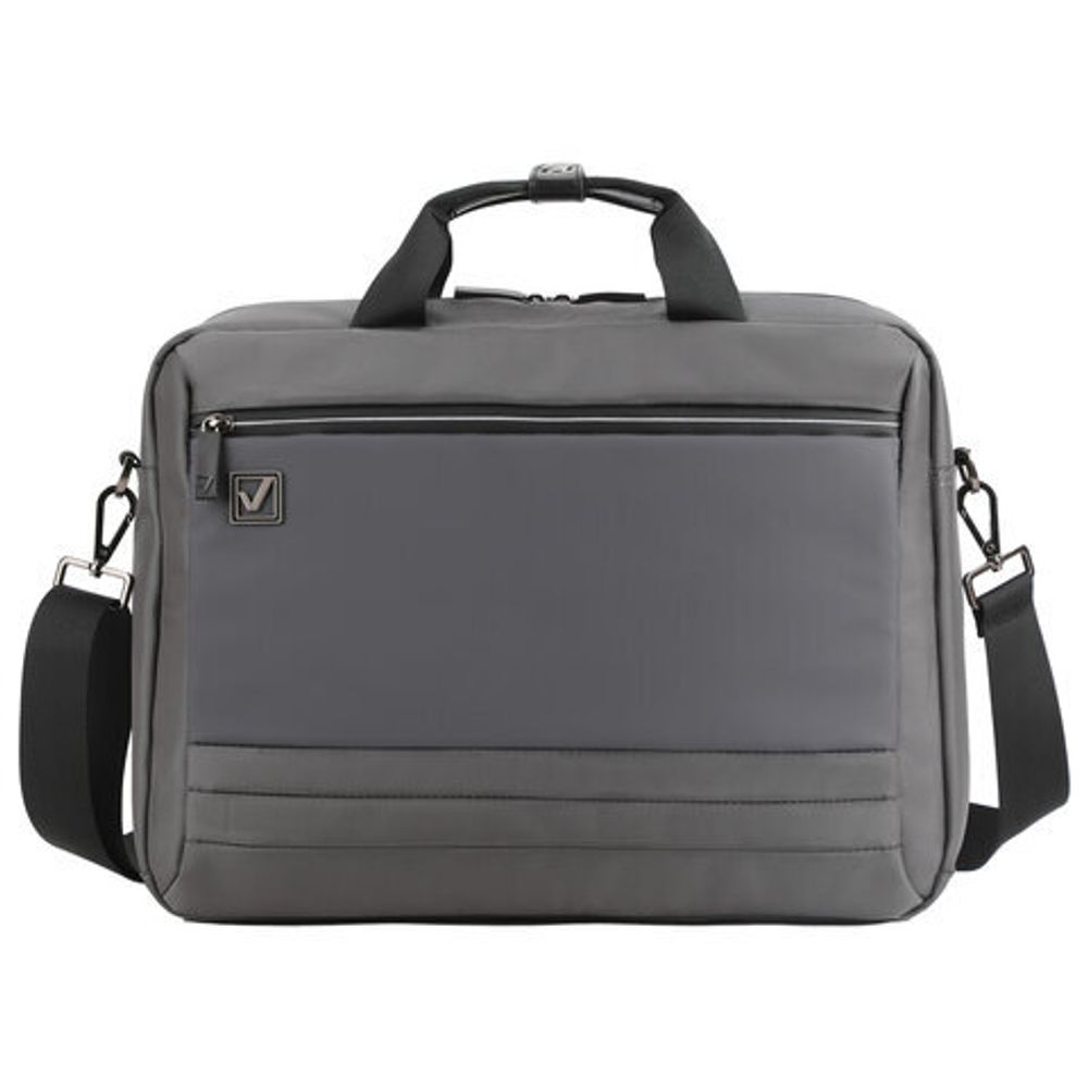 Сумка портфель BRAUBERG Expert с отделением для ноутбука 15,6", 2 отделения, серая, 30х40х12 см, 270825