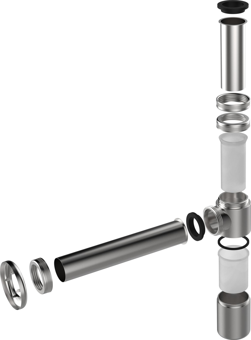 Сифон д/умыв. 1 1/4"х32 МS1020-10 металлич. AQUANT