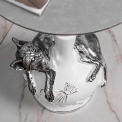 Столик декоративный Кошка Агнесса Античное серебро