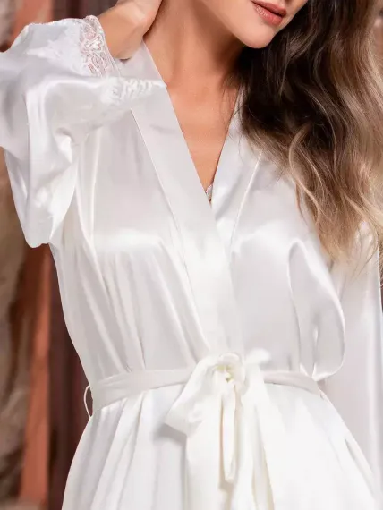 Халат шелковый MIA-Amore ИЗАБЕЛЛА 3189 кремовый