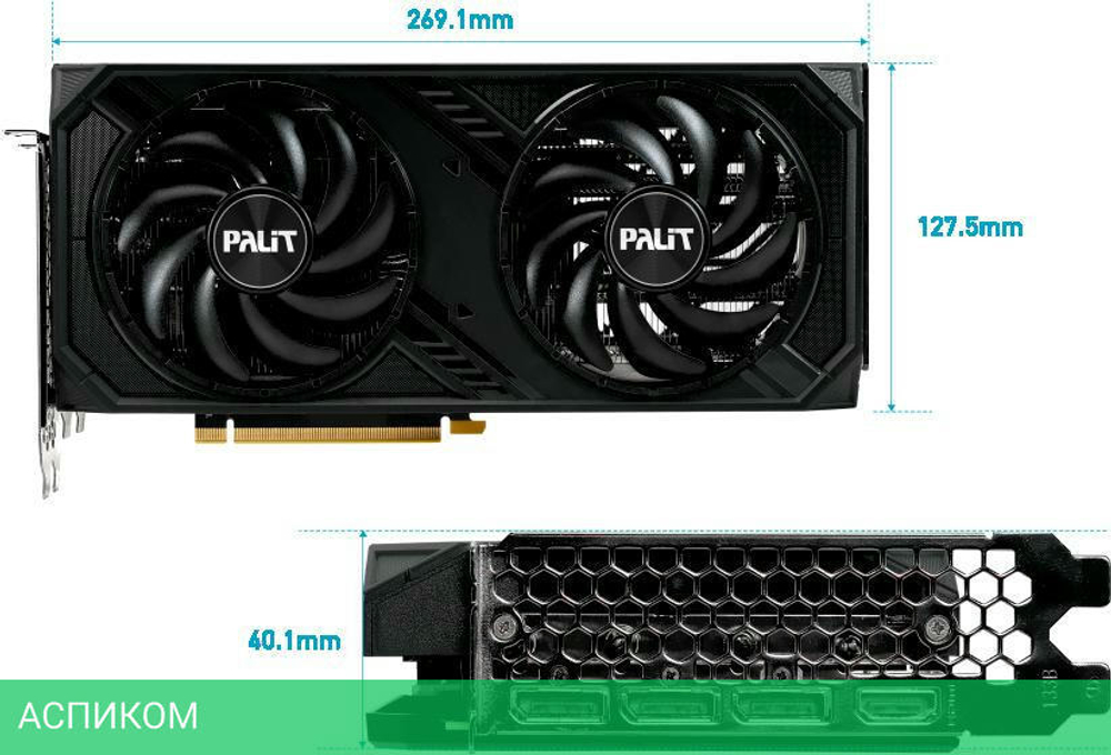 Видеокарта Palit RTX 4070 DUAL 12GB GDDR6X (NED4070019K9-1047D)