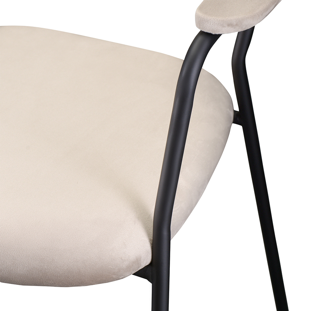 Стул Bergenson Bjorn Eirill, велюр, серо-бежевый