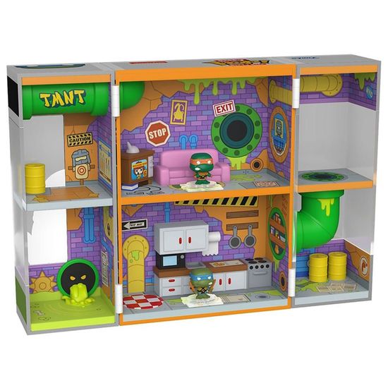 Набор Funko Bitty POP! Bitty Box TMNT Sewer Lair +2 Bitty POP! Michelangelo+Leonardo 85537 (00055302/260525/0081001/37, Китай)