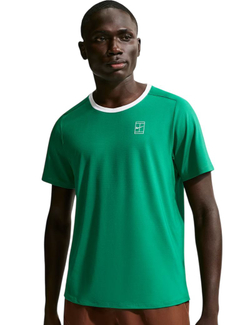 Мужская теннисная футболка Nike Court Advantage Dri-Fit - malachite/white/white