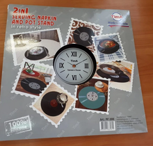 Подставка-салфетка под горячее TimA ПГ-300, черный с белым