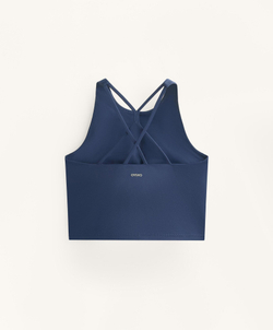 Oysho Майка Comfortlux с чашками и полосками на спине, морской синий