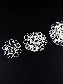 Кольцо Arta-F, 15 мм, металл, айвори 004