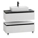 Мебель для ванной со столешницей и накладной раковиной Cezares SLIDER 100 Bianco Opaco SLIDER-1000-1C-SO-BO