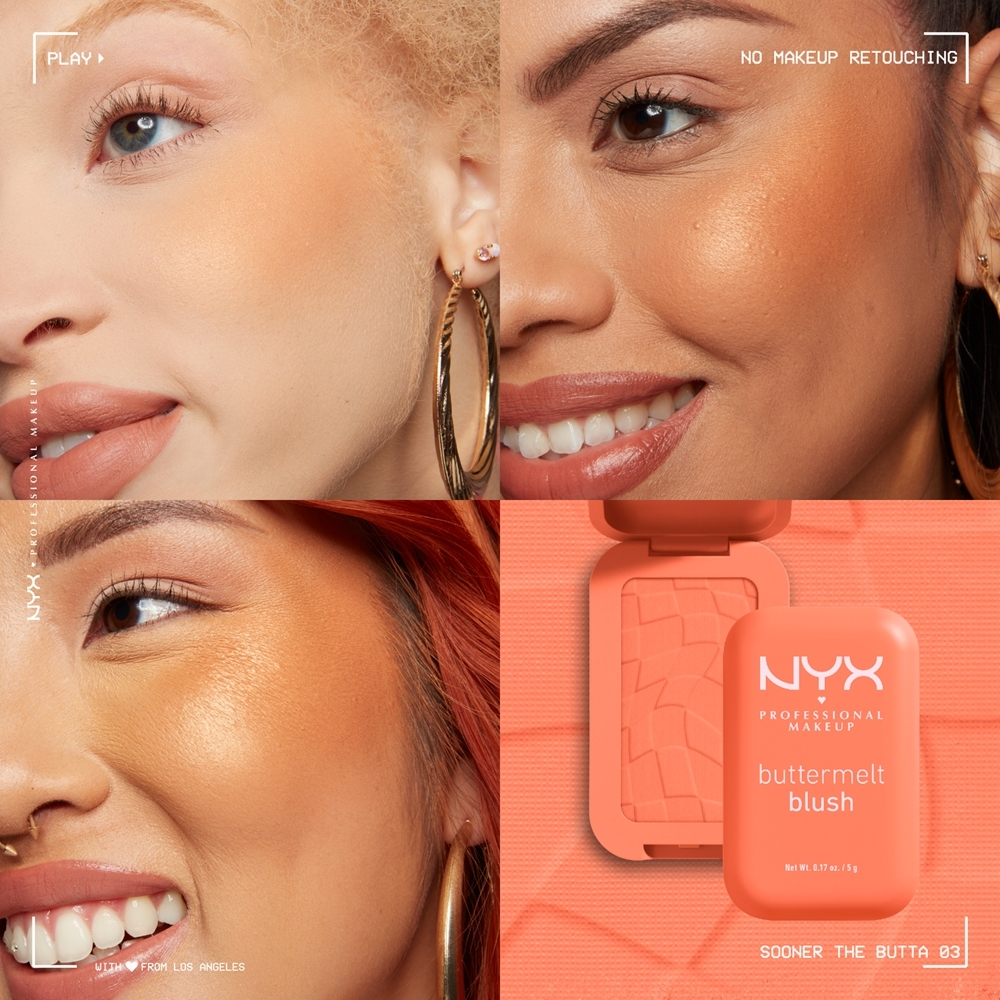 NYX Professional Makeup Buttermelt Blush - пудрово-розовый, 5 g