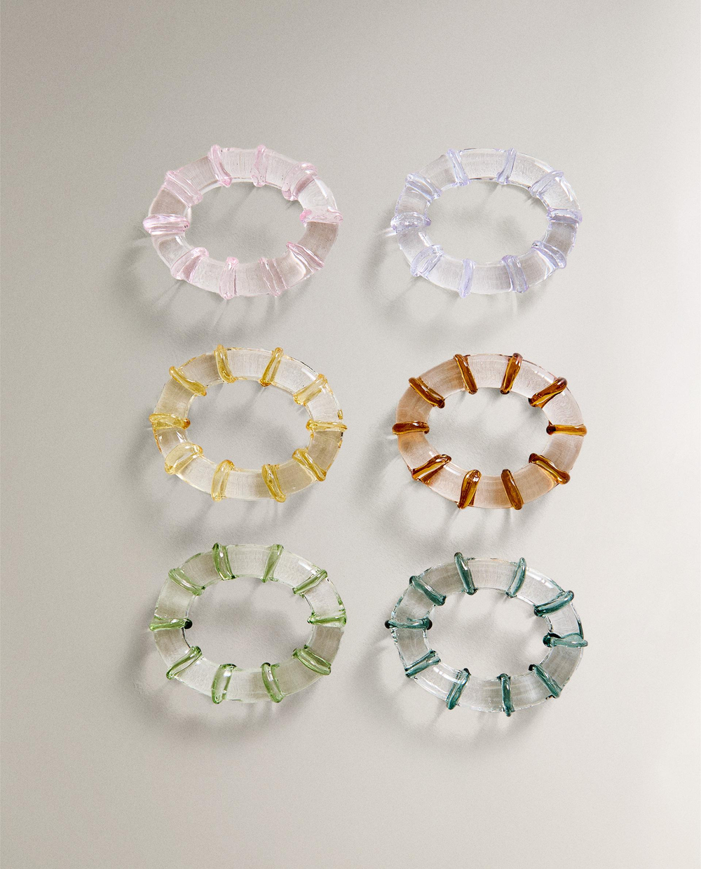 Zara Home кольцо для салфеток из боросиликатного стекла, цвет зелёный, 6 см
