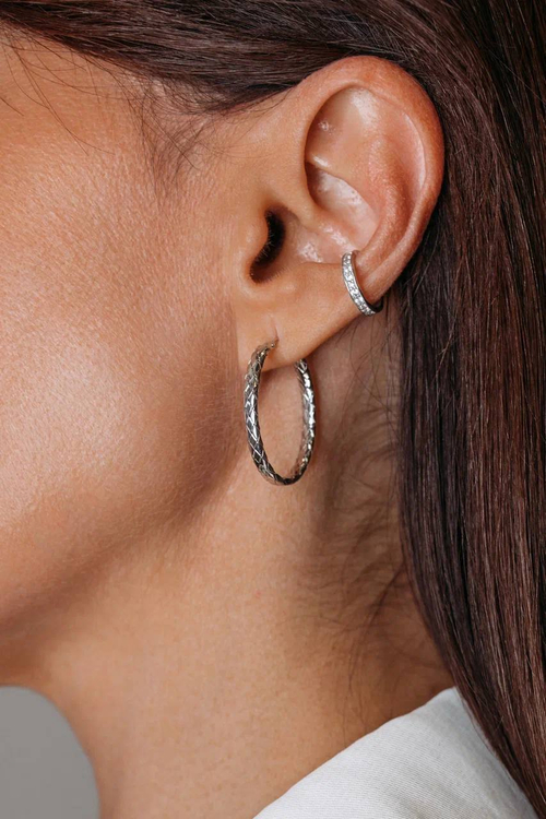 Серьги "Змеи" в серебре тонкие