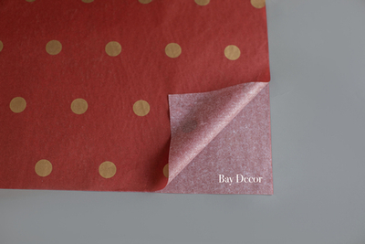 Калька (тишью) горох бордовая