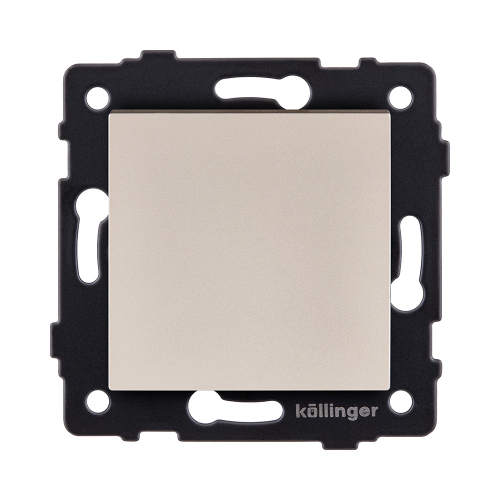 Выключатель 1-клавишный проходной 10А/250В, золотой Kollinger REA-S-003GD для Aspekt, Eleganz, Reflex