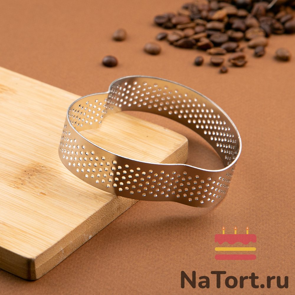 Сердце для выпечки перфорированное 8x8 см, h=2 см