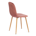 Стул BREEZE (mod. 4724) / 1 шт. в упаковке вельвет/металл, 44 х 53 х 87 см, Coral (коралловый) HLR44 / натуральный