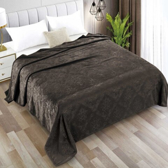 Велсофт тисненый "Турецкий кофе" | ш.220 см | 265 г/м² | полиэстер-100%