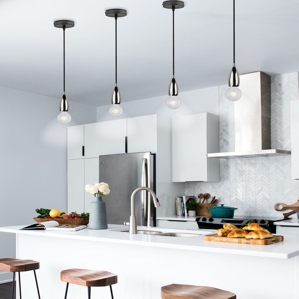 DLC-T-S32-E27 TS-1M-BL PEARL BLACK Патрон декоративный. серия Techno. с проводом 1м и креплением. Материал алюминий. Цвет черный жемчуг. ТМ Uniel.