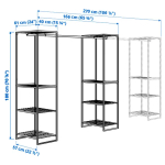 Полка с платяной штангой - IKEA JOSTEIN/ЙОСТЕЙН ИКЕА, 61х180х270 см, белый