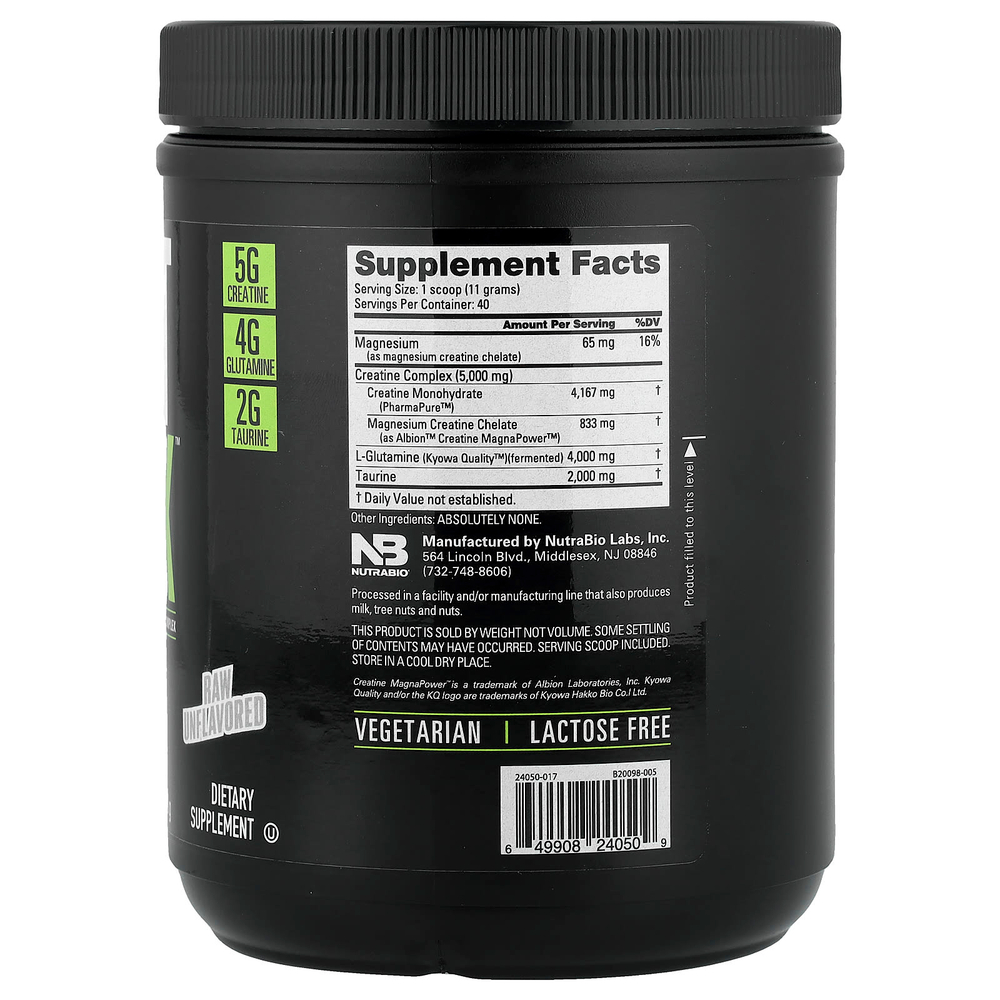 NutraBio, CGT MAX™, необработанный без добавок, 440 г (0,97 фунта)