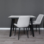 Стол кухонный "Граф", керамогранит, металл, 100 см x 80 см x 74 см, белый