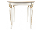 Стол деревянный Woodville Romeo молочный с золотой патиной