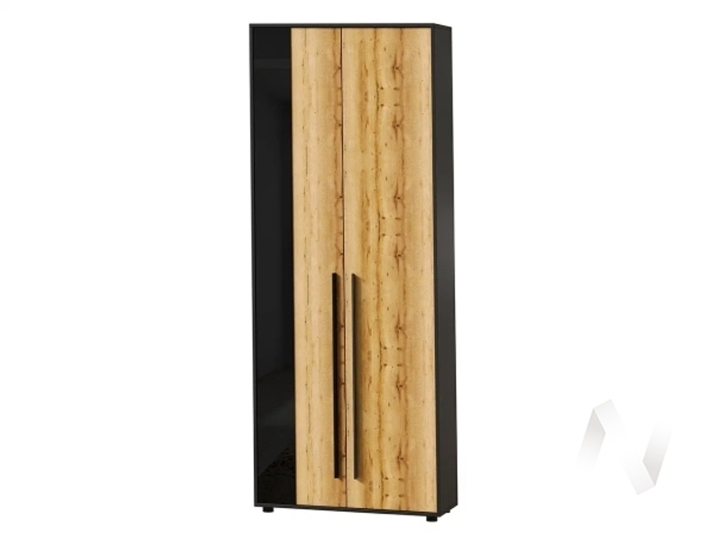 Шкаф 2х ств. сек. №5 НКМ Аэлита (черный/дуб вотан)