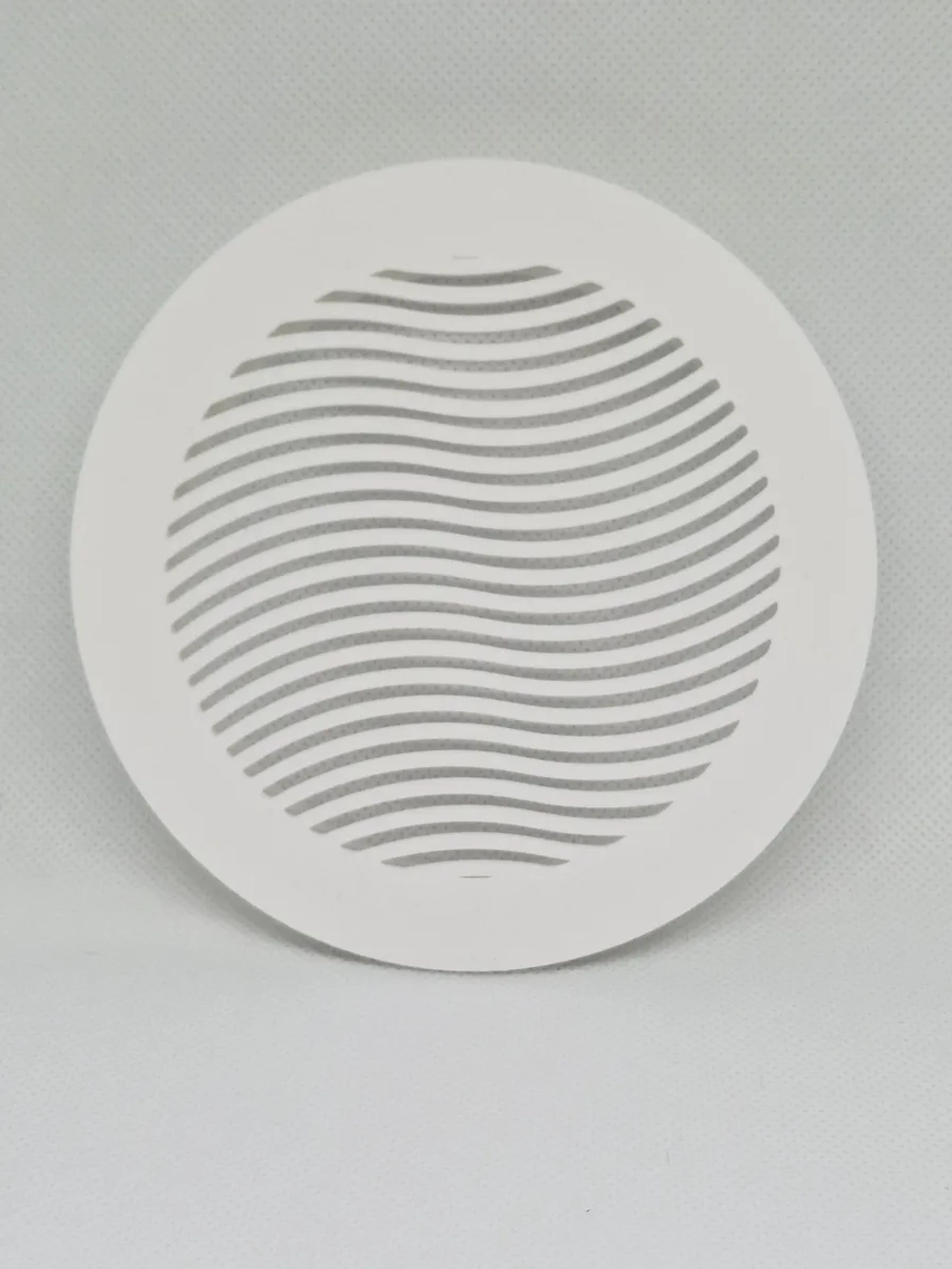 Решетка вентиляции с фланцем D 125 мм (пластиковая, белая)