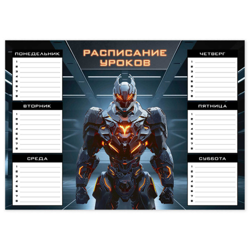 Расписание уроков А4 ФЕНИКС Огненный робот (68860)