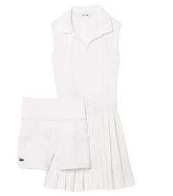 Теннисное платье Lacoste Ultra Dry Tennis Heritage with Liner - white