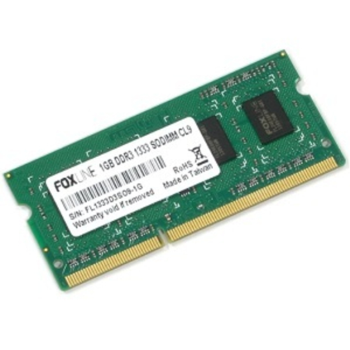 Модуль памяти NBook SO-DDR3 1Gb, 1333Mhz, Foxline (FL1333D3SO9-1G)