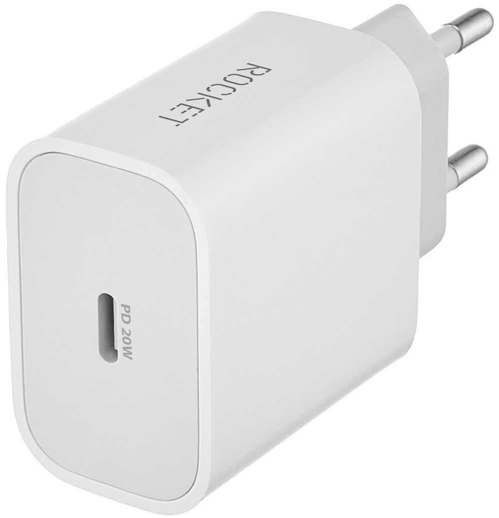ЗАРЯДНОЕ УСТРОЙСТВО ROCKET RWCC506WH20CC-C USB TYPE-C БЕЛЫЙ