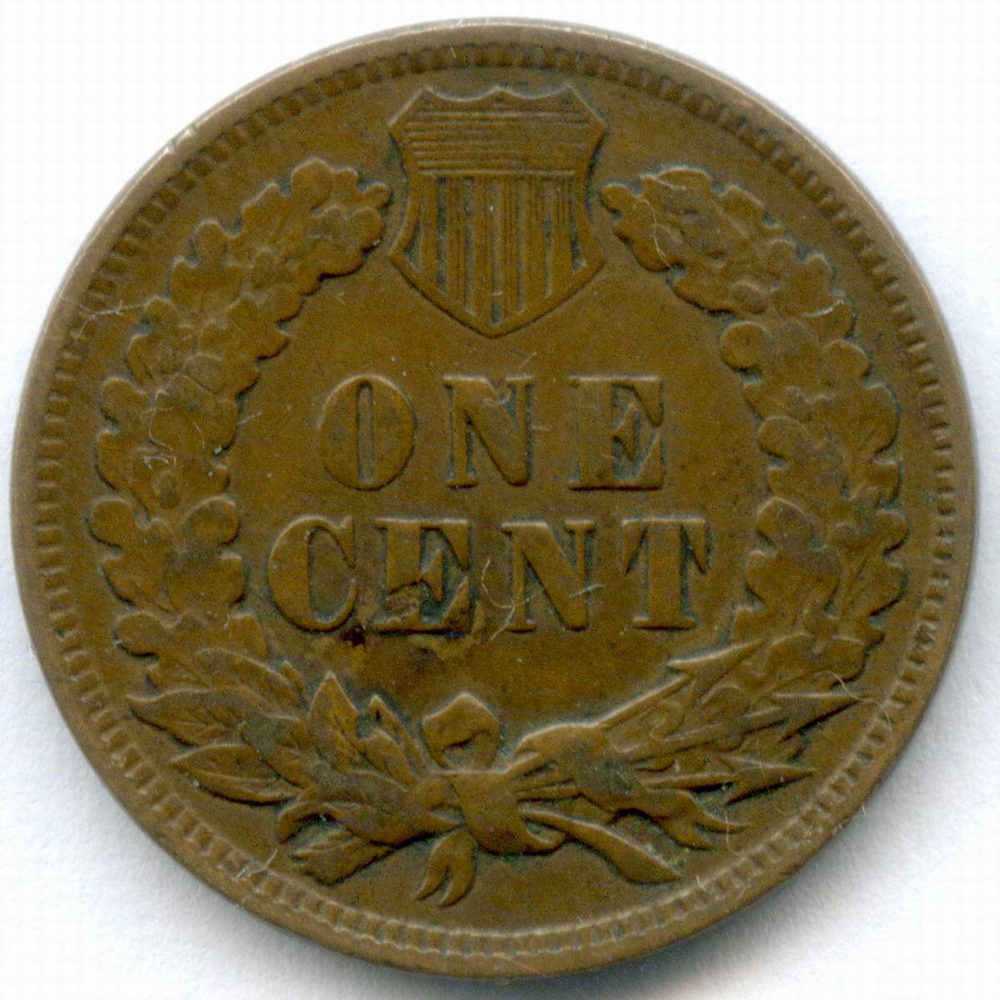 1 цент 1907 год. США. Голова индейца. Бронза, диаметр 19 мм. VF-XF