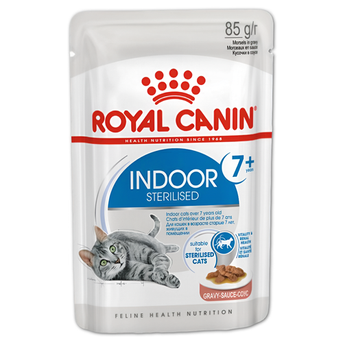 Royal Canin корм консервированный для пожилых кошек 7+ кусочки в соусе домашние стерилизованные