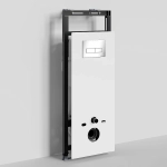 Инсталляция для унитаза WasserKraft Salm 27TLT.010.ME.WH.CH03 белая панель/кнопка хром