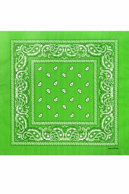 Бандана салатовая пейсли огурцы