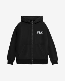 Худи F&K на молнии черный