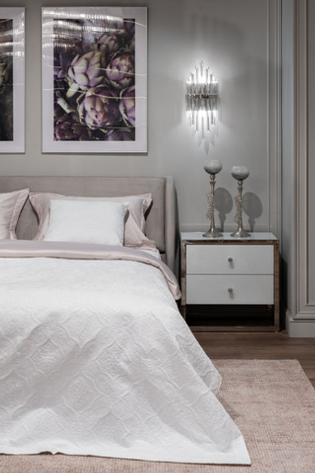 Покрывало 240x260 Garda Decor Тиара белое