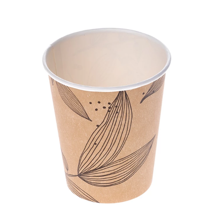Стакан бумажный 1 сл 250 мл, d=80 мм для горячего Ботаника