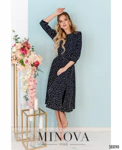 Платье 3142-темно-синий Minova