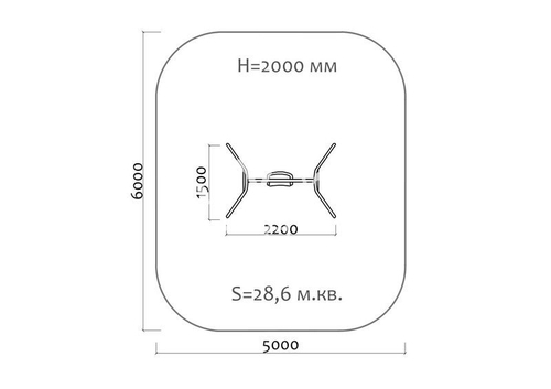 Качели одинарные металлические 04021