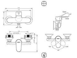 Смеситель для душа Bravat Alfa