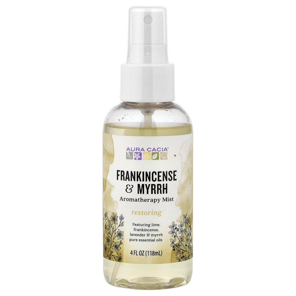 Aura Cacia, ароматерапевтический спрей, ладан и мирра, 118 мл (4 жидк. унции)