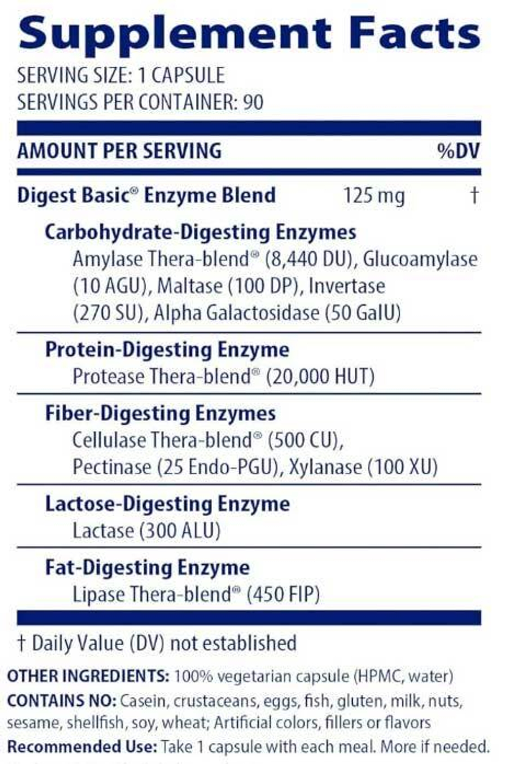 Enzymedica - DigestBasic 90 capsules