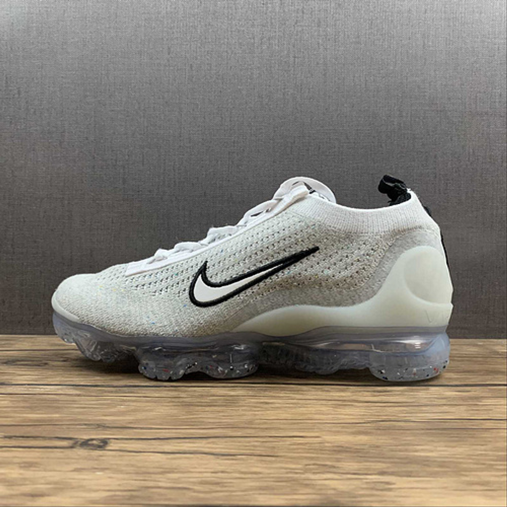 Купить Nike Air VaporMax 2021 FK White Black Metallic Silver