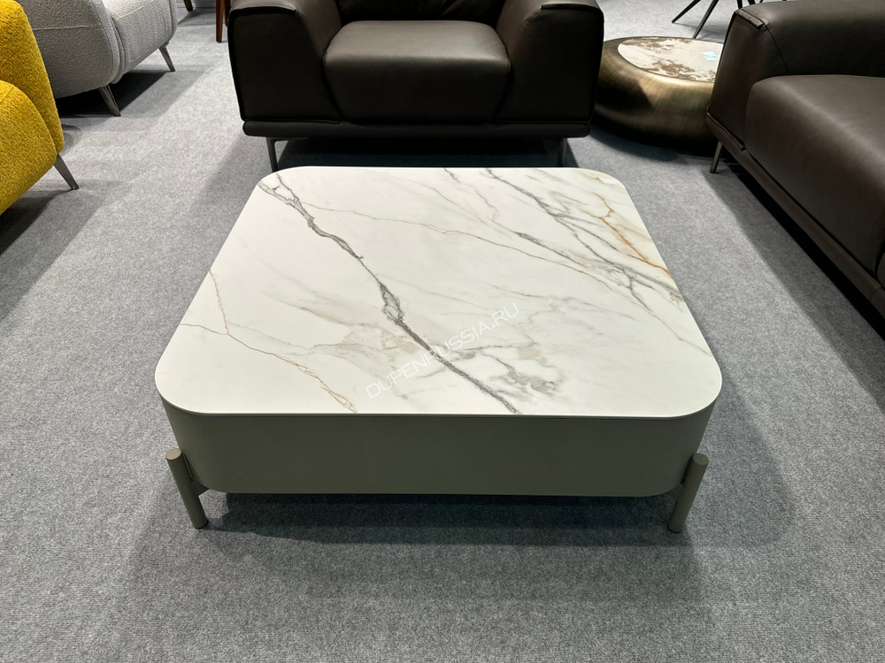 Стол журнальный CT2360 (90) бежевая матовая керамика/DR#45/бежевый