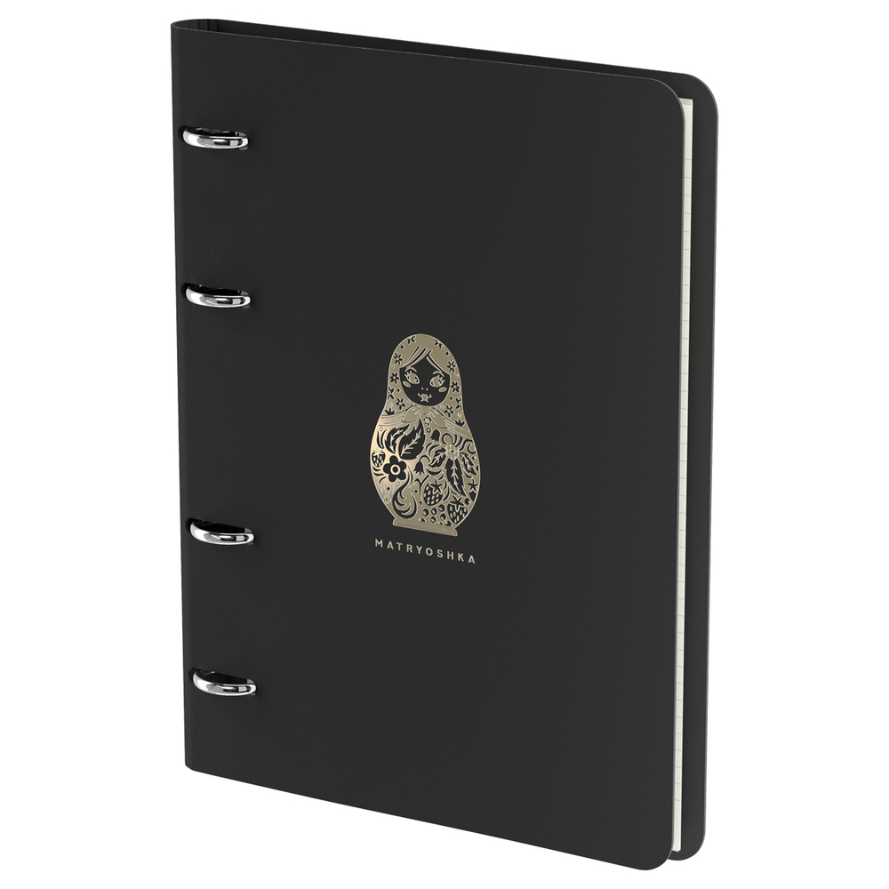 Тетрадь на кольцах А5, 80л. ЛАЙТ, кожзам, Greenwich Line "Matryoshka", тон. блок Nr4A5_56550