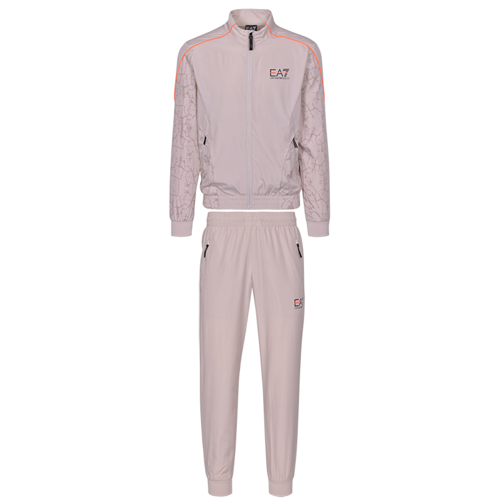 Мужской теннисный костюм EA7 Man Woven Tracksuit - серый