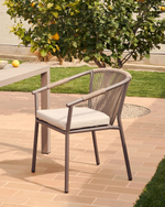 Xelida Садовый стул из алюминия и коричневого шнура